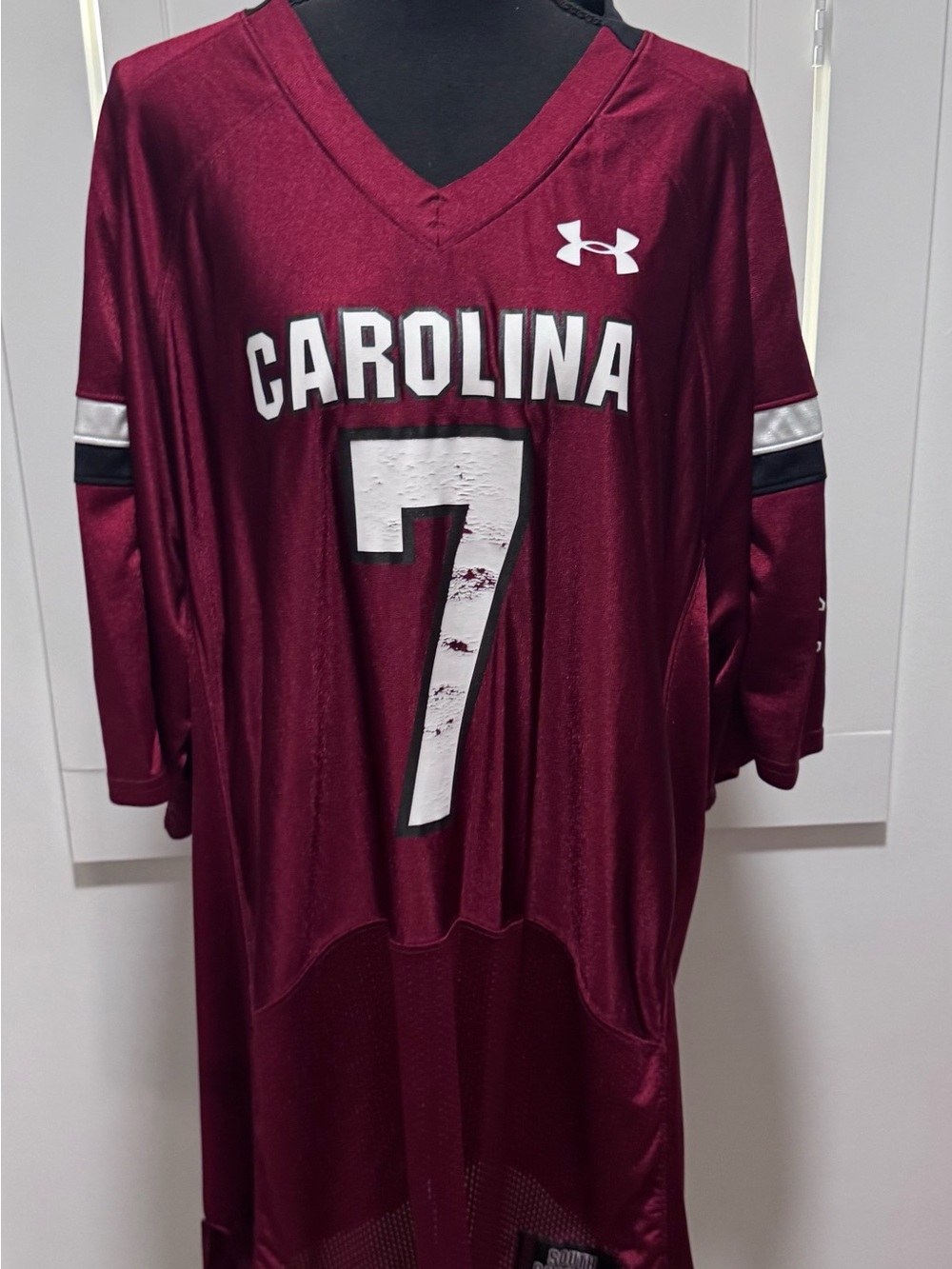 Under Armour Men's South Carolina Gamecocks Maroon #7 Football Jersey